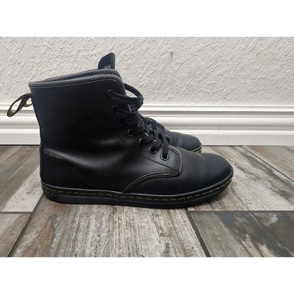 Dr. Martens Women Sheridan Black Leather Lightweight Boots AW004 Sz 7
